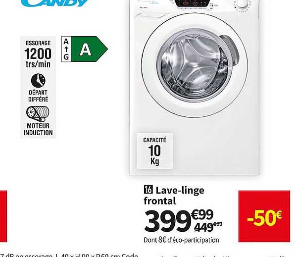 lave-linge frontal candy