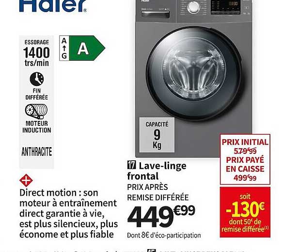 lave-linge frontal haier