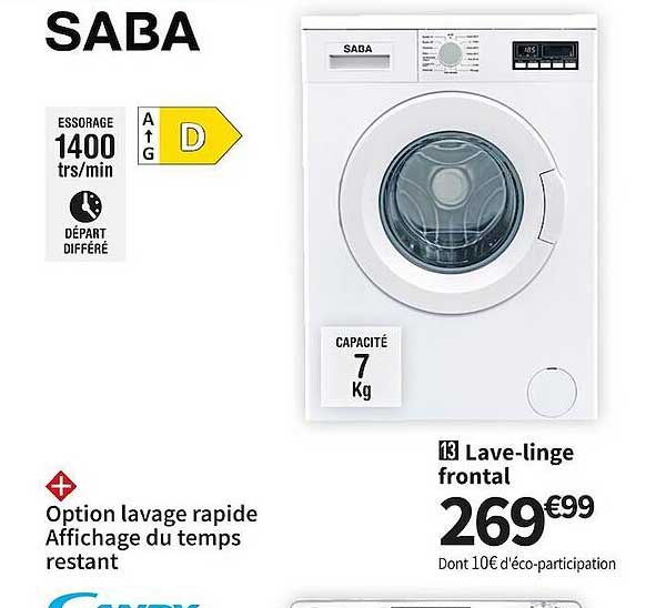 lave-linge frontal saba