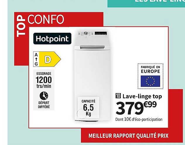 lave-linge top hotpoint