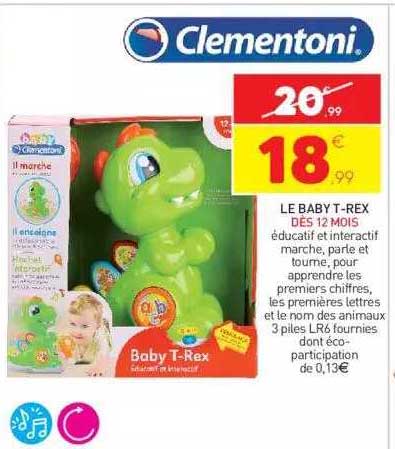 le baby t-rex clementoni