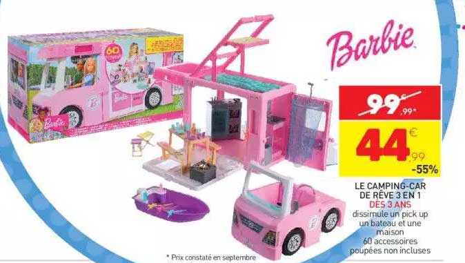 le camping-car de rêve 3 en 1 barbie