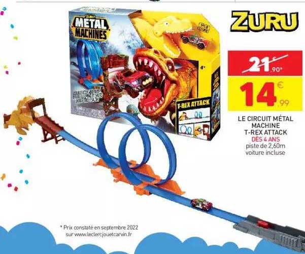 le circuit métal machine t-rex attack zuru