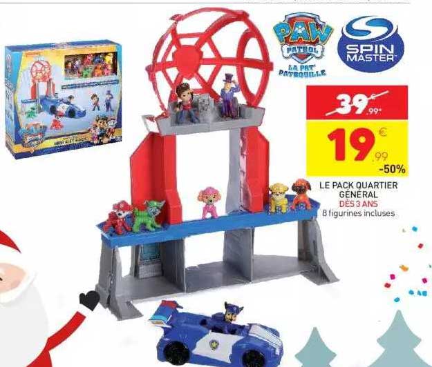 le  pack quartier général paw patrol spin master