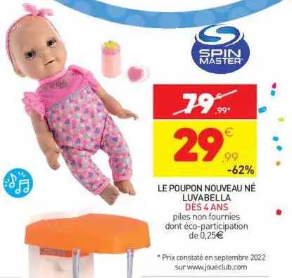 le poupon nouveau né luvabella spin master