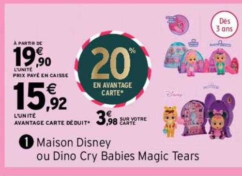 maison disney ou dino cry babies magic tears