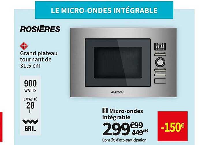micro-ondes intégrable rosières
