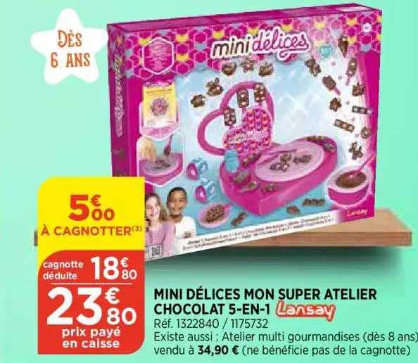 mini délices mon super atelier chocolat 5-en-1 lansay
