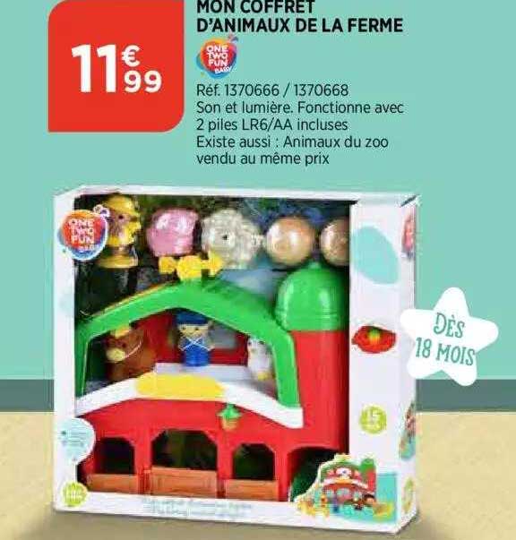 mon coffret d'animaux de la ferme one two fun
