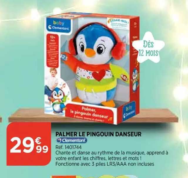 palmer le pingouin danseur clementoni