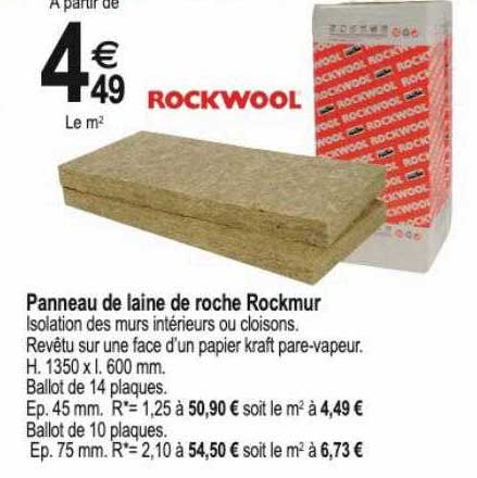 panneau de laine de roche rockmur rockwool