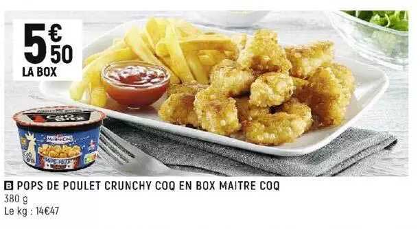 pops de poulet crunchy coq en box maître coq