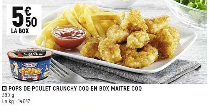 pops de poulet crunchy coq en box maître coq