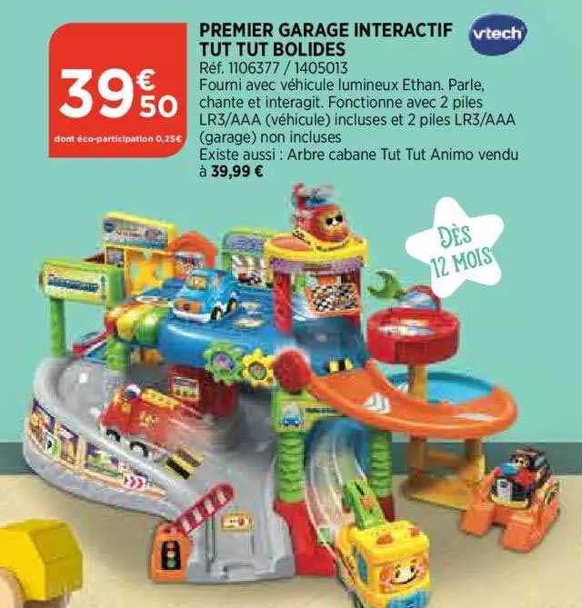 premier garage interactif tut tut bolides vtech