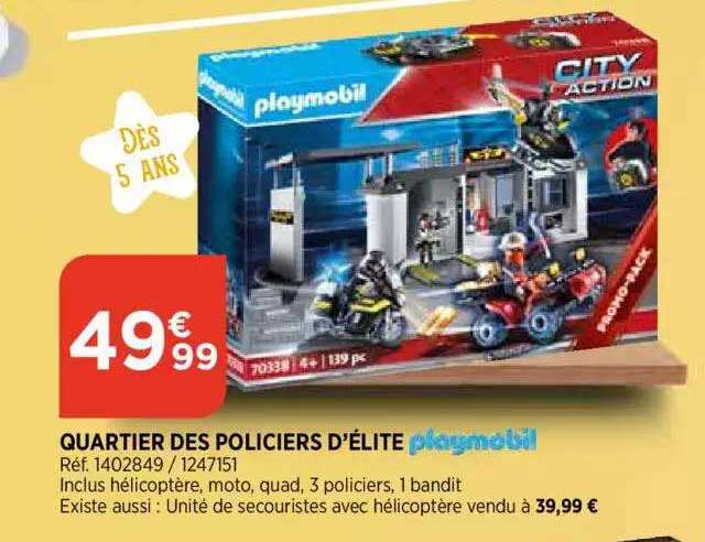 quartier des policiers d'élite playmobil