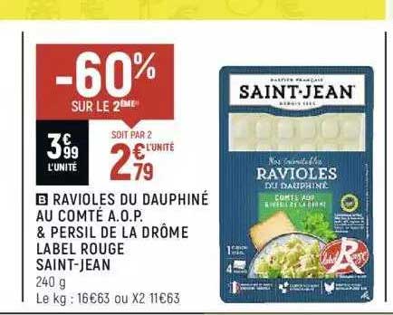 ravioles du dauphiné au comté a.o.p. & persil de la drôme label rouge saint-jean