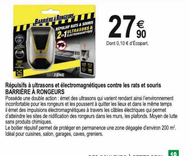 répulsifs à ultrasons et électromagnétiques contre les rats et souris barrière à rongeurs