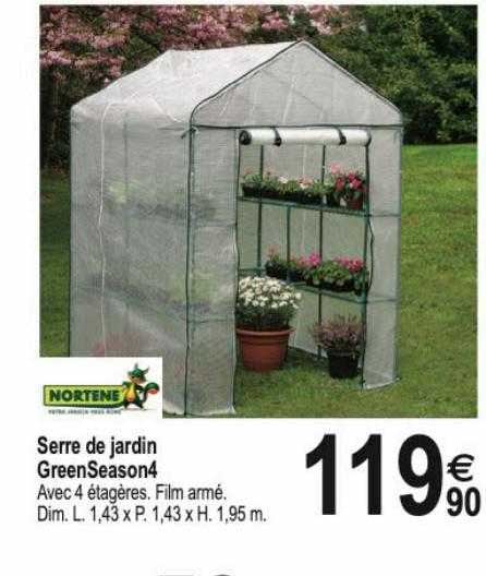 serre de jardin green season 4 nortene