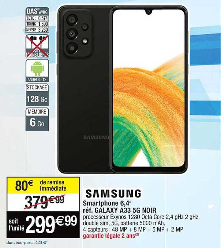 Smartphone 6,4" Samsung Galaxy A33 5g Noir