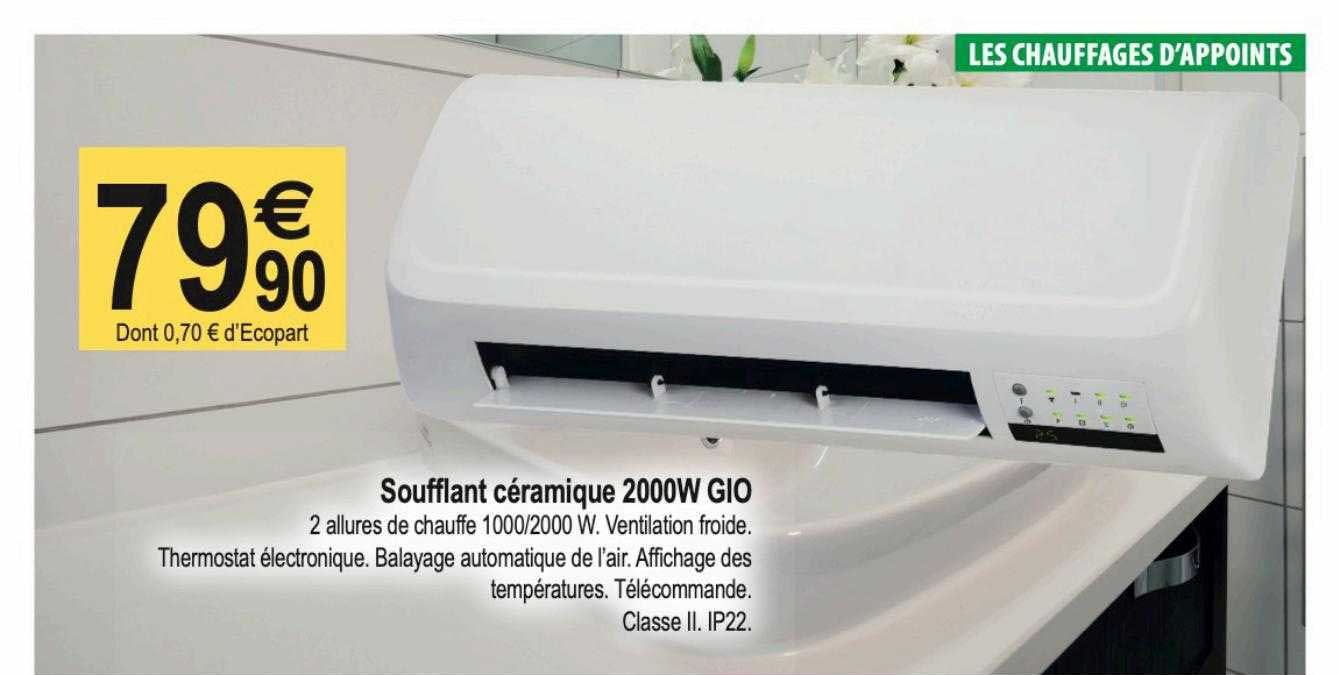 soufflant céramique 2000w gio