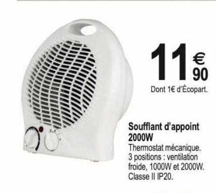 soufflant d'appoint 2000w