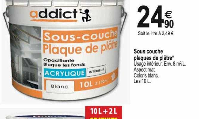 sous couche plaques de plâtre addict