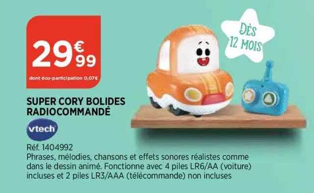 super cory bolides radiocommandé vtech