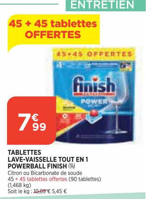 Tablettes Lave-vaisselle Tout En 1 Powerball Finish