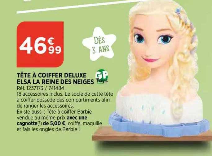 tête à coiffer deluxe elsa la reine des neiges gp toys