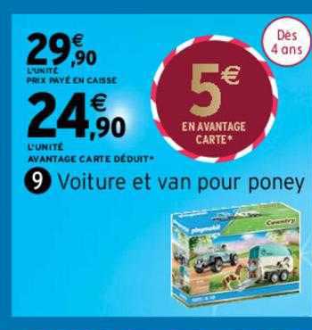 voiture et van pour poney playmobil