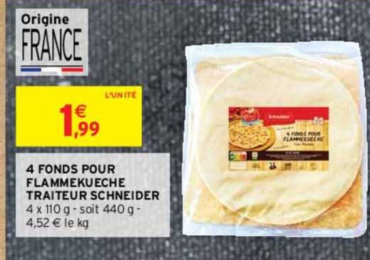 4 Fonds Pour Flammekueche Traiteur Schneider