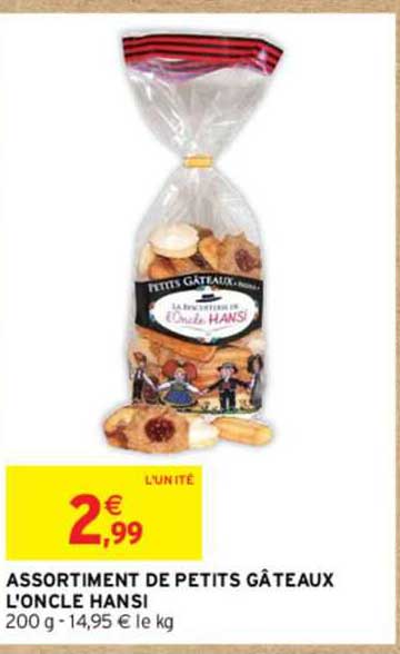 assortiment de petits gâteaux l'oncle hansi