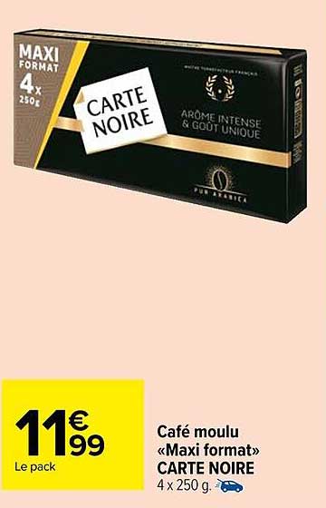Café Moulu «maxi Format» Carte Noire
