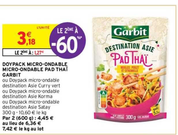 doypack micro-ondable pad thaï garbit