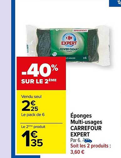 éponges multi-usages carrefour expert