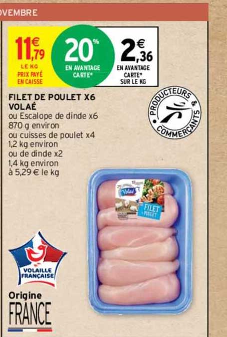 Filet De Poulet X 6 Volaé