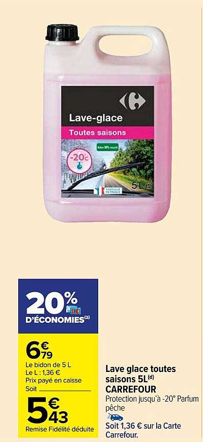 lave glace toutes saisons 5l carrefour