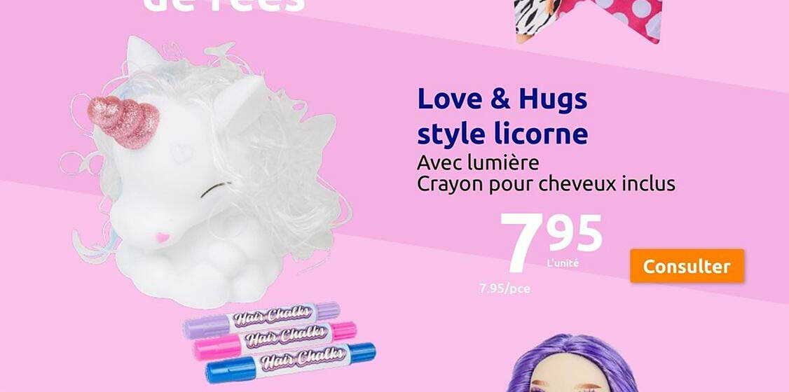 love & hugs style licorne