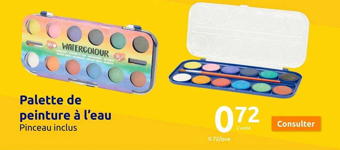 palette de peinture à l'eau