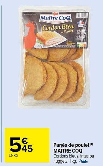 panés de poulet maître coq