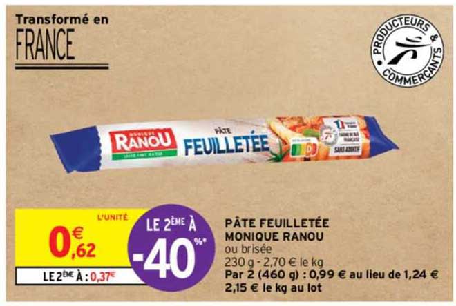 pâte feuilletée monique ranou