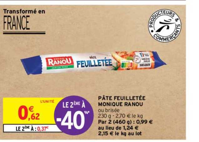 pâte feuilletée monique ranou