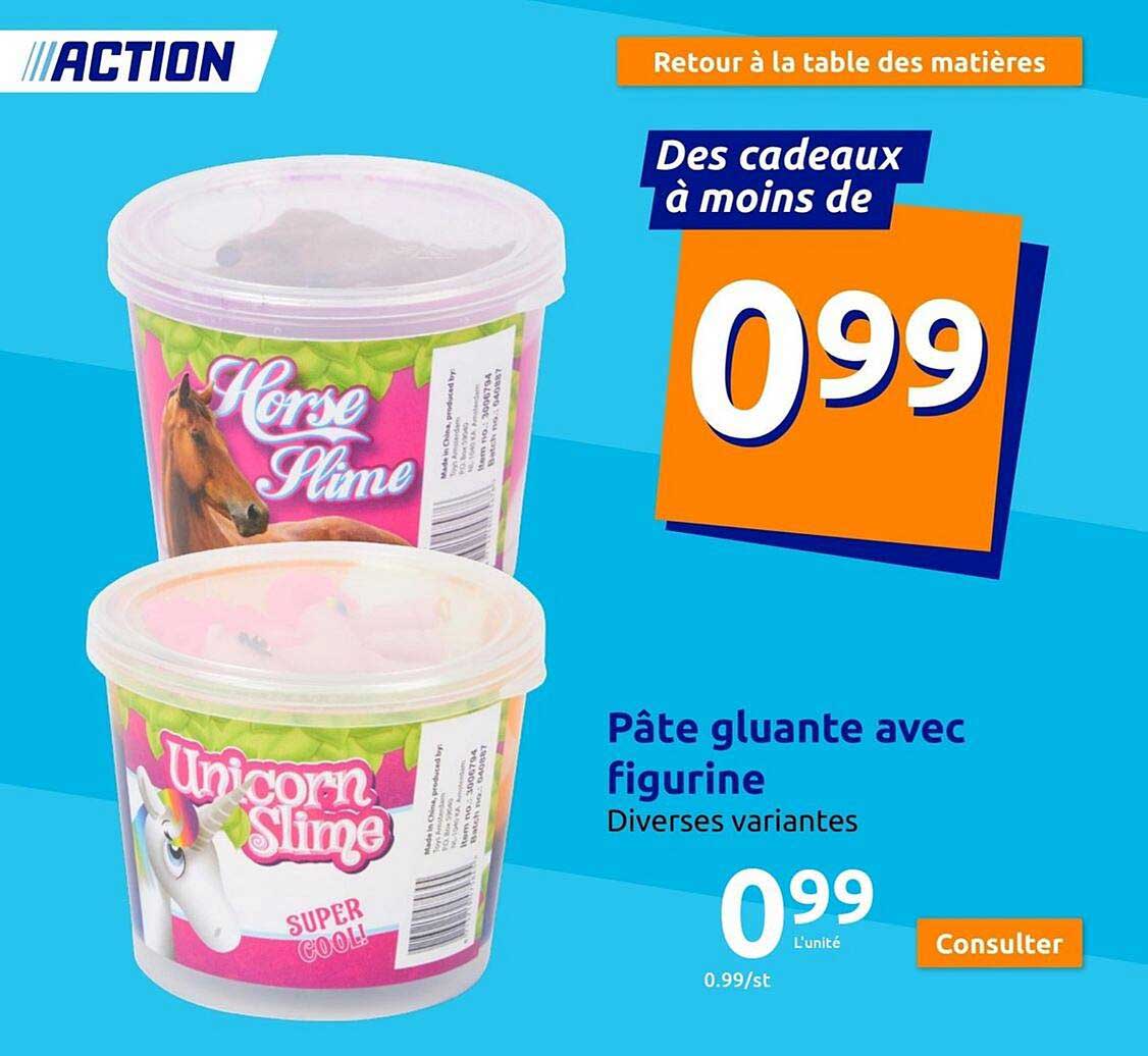 pâte gluante avec figurine