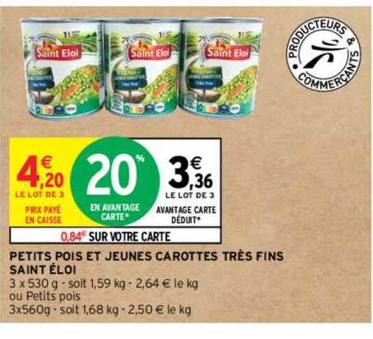 petits pois et jeunes carottes très fins saint éloi