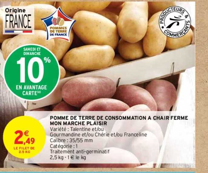 pomme de terre de consommation à chair ferme mon marché plaisir