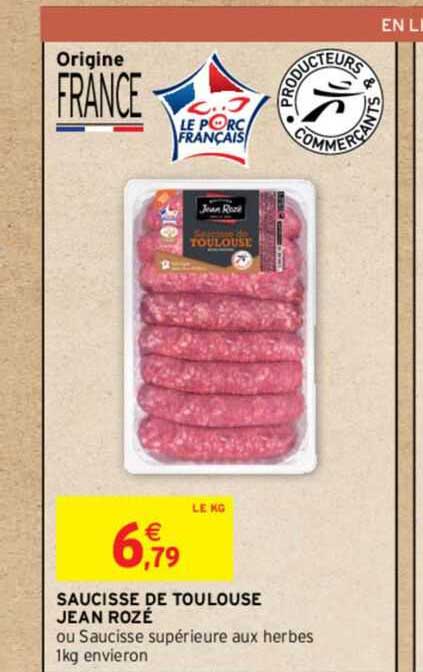 saucisse de toulouse jean rozé