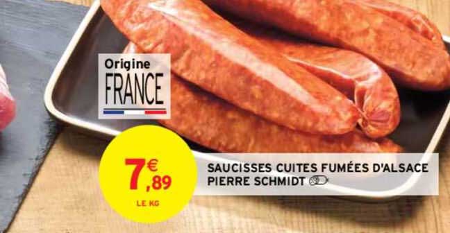 saucisses cuites fumées d'alsace pierre schmidt