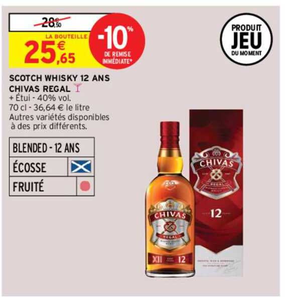 scotch whisky 12 ans chivas régal