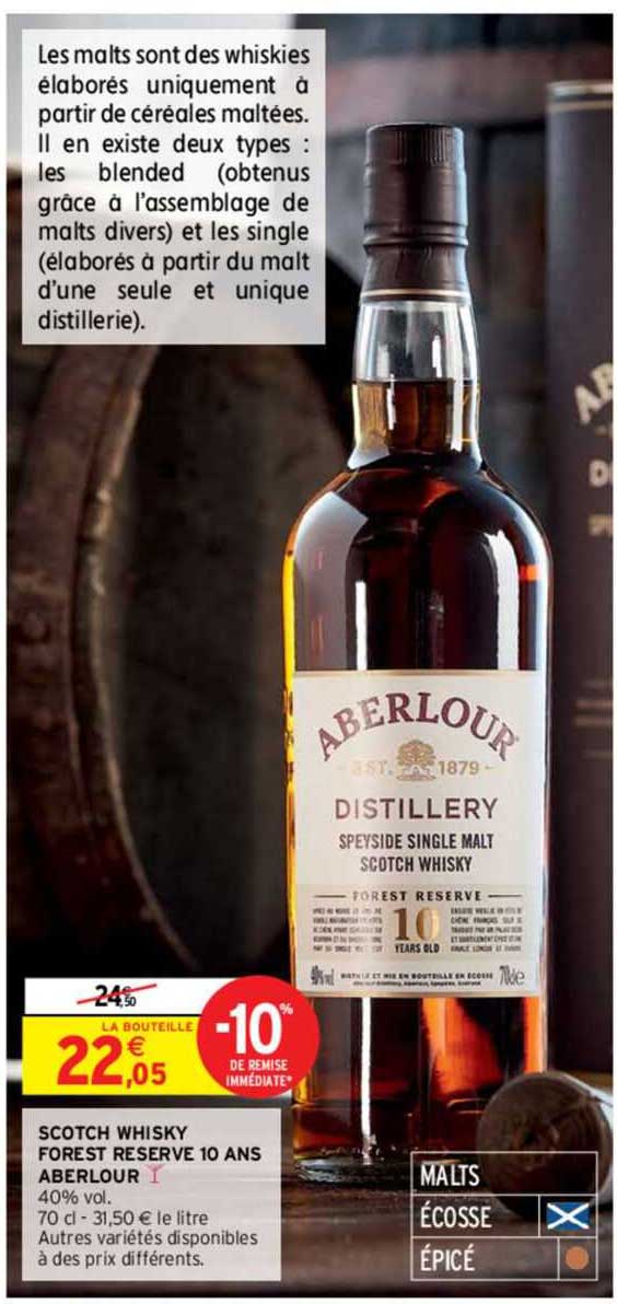 scotch whisky forest réserve 10 ans aberlour