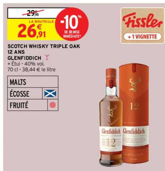 scotch whisky triple oak 12 ans glenfiddich